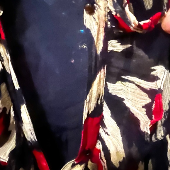 Diane Von Furstenberg tribal red and blue printed silk long sleeve dress 8 - Picture 4 of 13